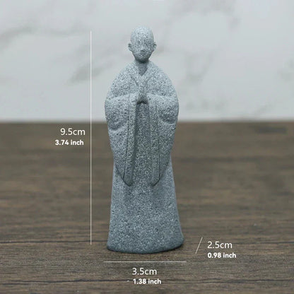 Floroux Ensemble de figurines Bouddha | Statues de moines méditatifs | Décoration de jardin Zen | Décoration de pleine conscience & Feng Shui pour la maison