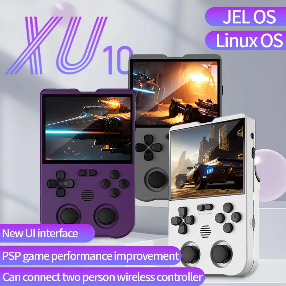 Coopreme XU10 Console de jeu portable à main - Écran IPS de 3,5", Batterie de 3000mAh, Système Linux