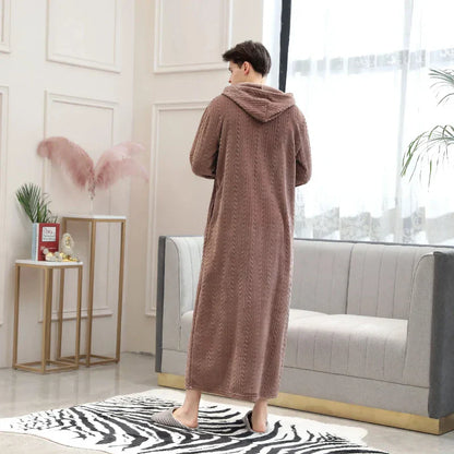 ChaleurÉlégante – Robe de Chambre en Flanelle Épaisse