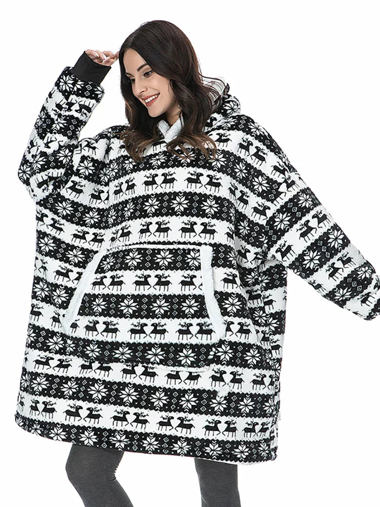 FleeceWrap – Polartec pull couverture avec capuche