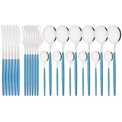 Floroux | Set de vaisselle en acier inoxydable