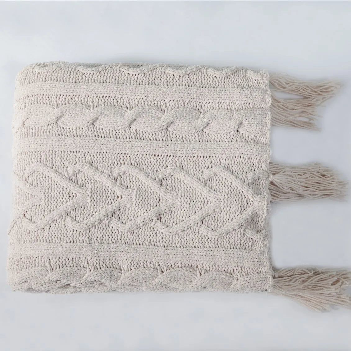 ChaleurCâline - Couverture Tricotée en Chenille Douce pour Lit et Canapé