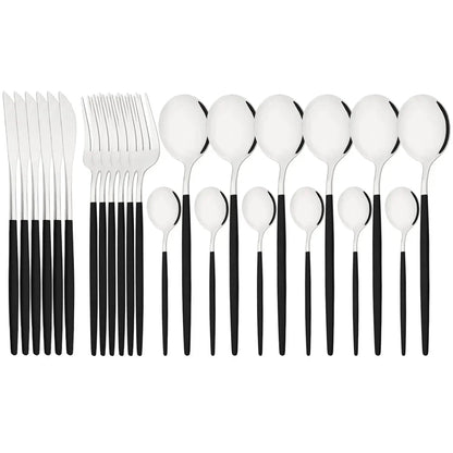Floroux | Set de vaisselle en acier inoxydable