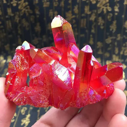 Cristal Titan Cluster d'Aura Rouge Naturelle en Quartz Exemplaire Pierre de Guérison