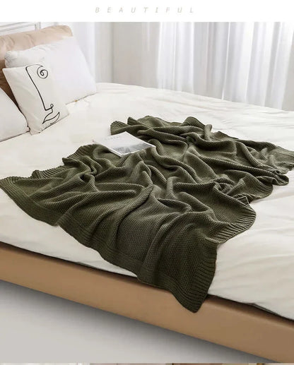 Couverture en tricot torsadé douce et confortable
