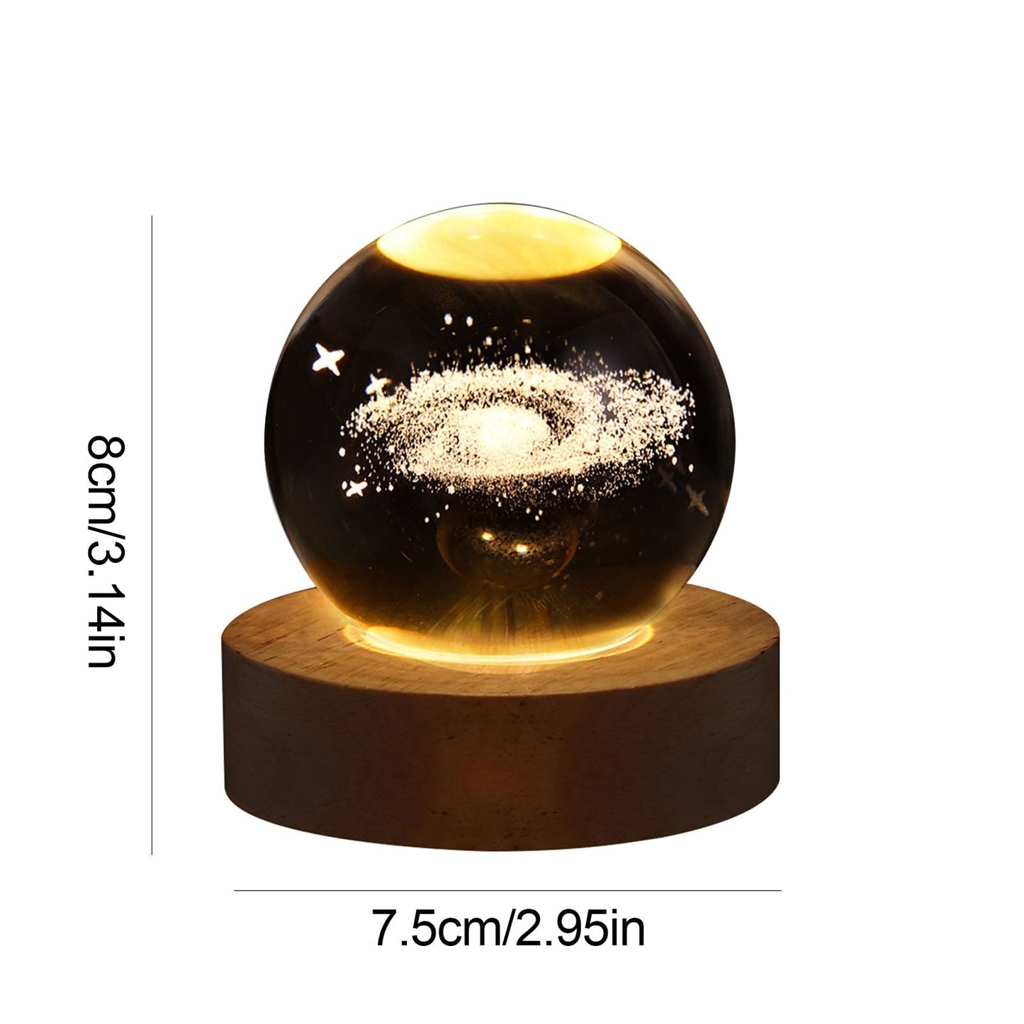 Crystal Light Ball – Lueur Enchantée en Verre pour la Maison