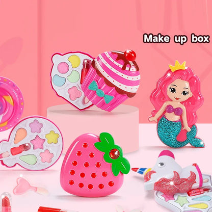 Jeu de maquillage de princesse pour enfants - Maquillage fictif avec rouge à lèvres et fard à paupières pour les fêtes