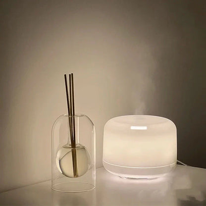 Diffuseur d'aromathérapie en verre pour huiles essentielles et bâtonnets en rotin – Parfum d'ambiance moderne pour décoration intérieure élégante