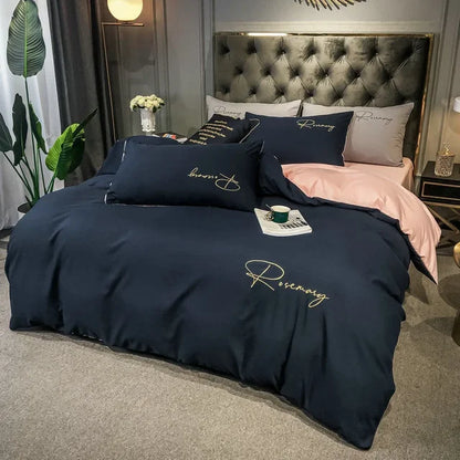EmbroiLux Bedding - Ensemble de literie élégant de luxe avec design brodé