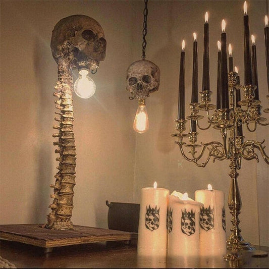 Floroux Horreur Crâne LED Lampe | Décoration Effrayante | Lumière d'Ambiance pour Halloween