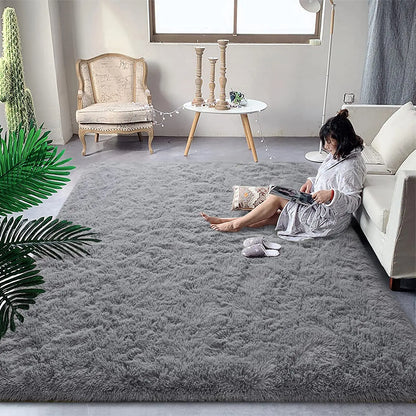 Tapis en peluche moelleux – Tapis doux et anti-dérapant pour les chambres, les salons et les chambres d'enfants