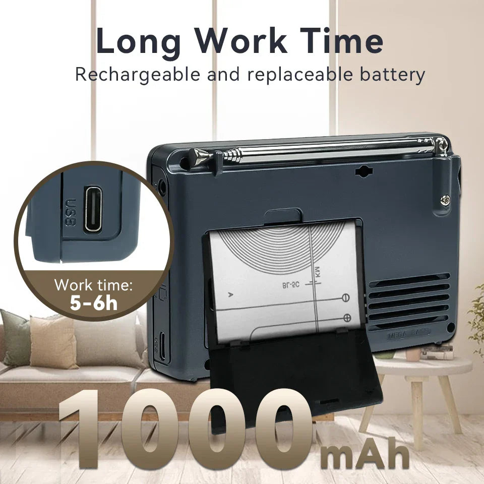 EchoWave - Radio rétro portable avec un son puissant