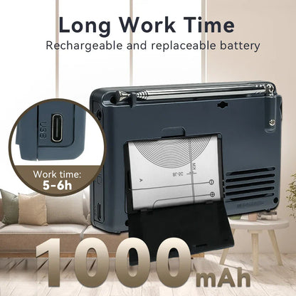 EchoWave - Radio rétro portable avec un son puissant