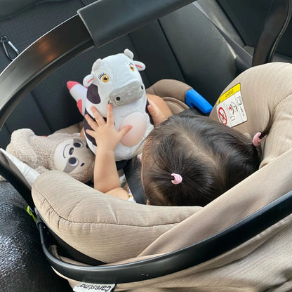 Floroux - Poule en peluche avec des mélodies douces et une lumière apaisante pour les bébés