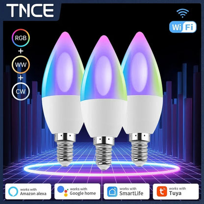 Ampoule LED intelligente Tuya Zigbee E14 - Contrôle WiFi Bluetooth via SmartLife Google Alexa Apps