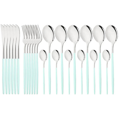 Floroux | Set de vaisselle en acier inoxydable