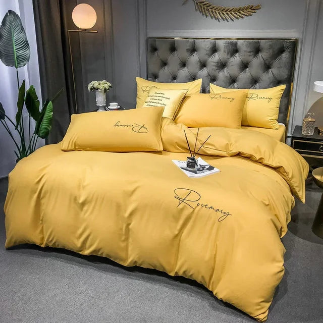 EmbroiLux Bedding - Ensemble de literie élégant de luxe avec design brodé