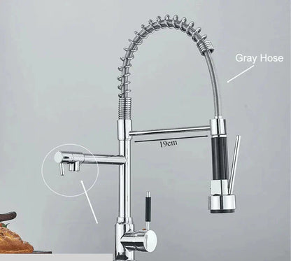 FlexiSteel – Robinet de Cuisine Pivotant 360° en Acier Inoxydable