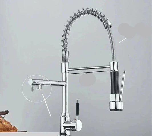 MixMaster – Robinet de cuisine mélangeur flexible pivotant à 360°