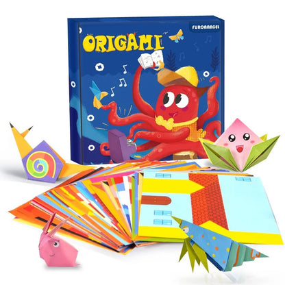 Kits d'artisanat origami Montessori pour enfants - Art en papier éducatif avec des animaux de dessin animé, activité DIY amusante pour garçons et filles