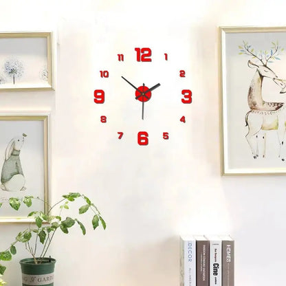 Horloge murale créative sans cadre