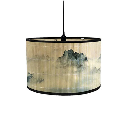 Abat-jour en bambou de style japonais