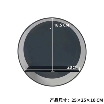 Étagère d'affichage murale ronde en acrylique des années 80