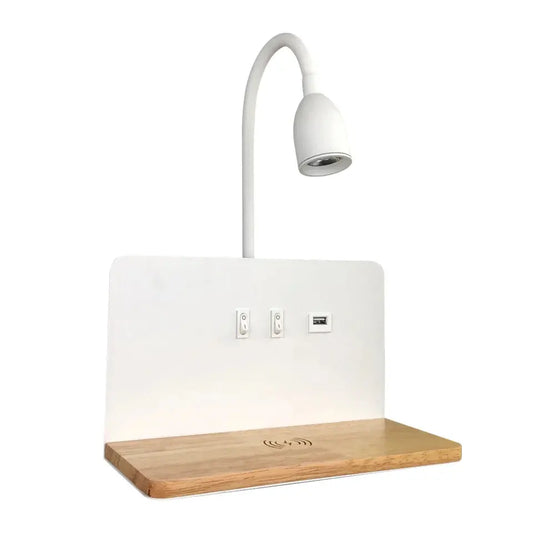 LumiCharge | Applique Murale LED avec USB et Charge Sans Fil