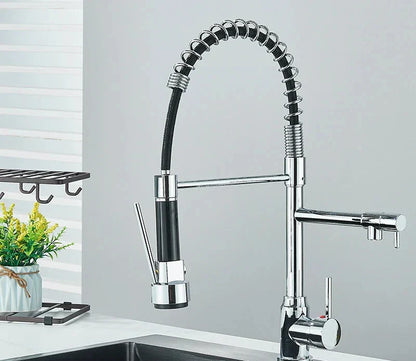 FlexiSteel – Robinet de Cuisine Pivotant 360° en Acier Inoxydable