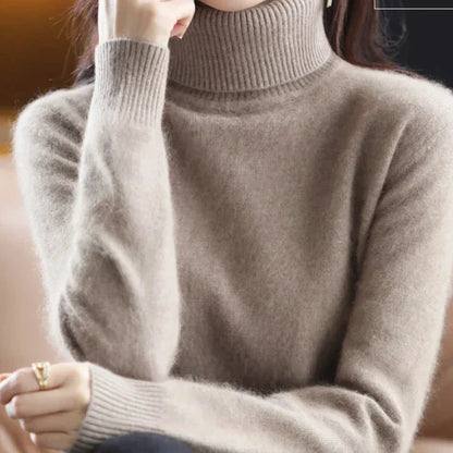 Floroux col montant en 100 % cachemire - Élégance intemporelle et douceur