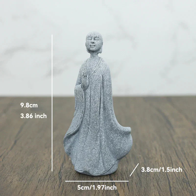 Floroux Buddha Statue Set | Meditative Monk Statues | Zen Garden Decoration | Mindfulness and Feng Shui Home Decor