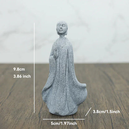 Floroux Buddha Statue Set | Meditative Monk Statues | Zen Garden Decoration | Mindfulness and Feng Shui Home Decor