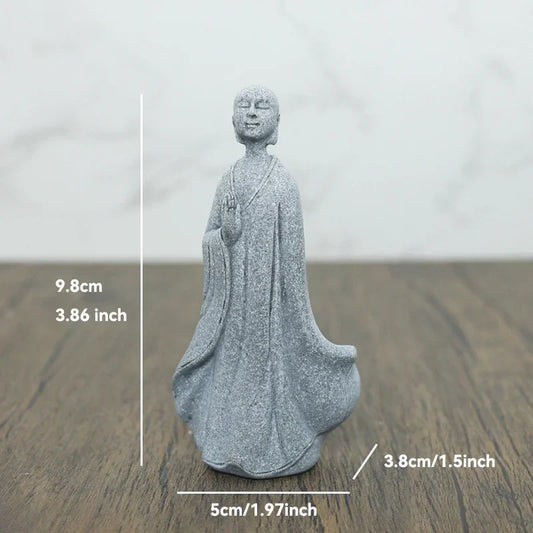 Floroux Buddha Statue Set | Meditative Monk Statues | Zen Garden Decoration | Mindfulness and Feng Shui Home Decor