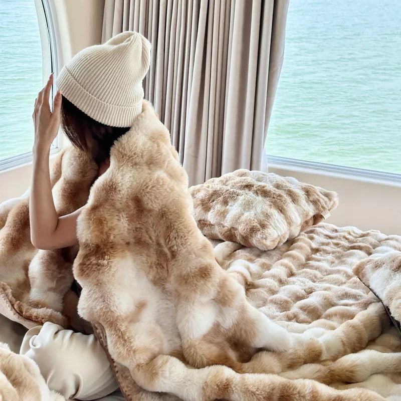 DouceVelours - Couverture Épaissie en Velours pour Confort Hivernal