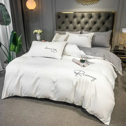 EmbroiLux Bedding - Ensemble de literie élégant de luxe avec design brodé