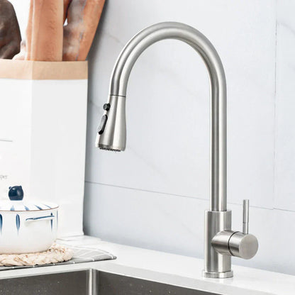 BlackStream Robinet – Moderne Robinet de Cuisine Téléscopique Noir