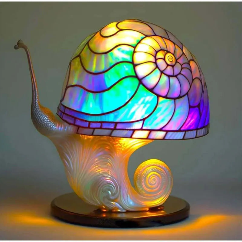 Floroux - Lampe de table champignon colorée