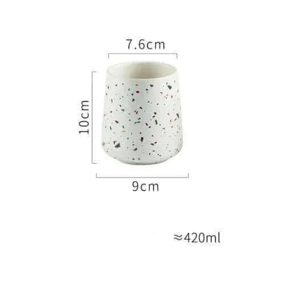 Accessoires de salle de bain en terrazzo peint nordique