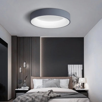 LumièreConfort – Plafonnier Rond en Fer avec Télécommande pour Éclairage Personnalisé