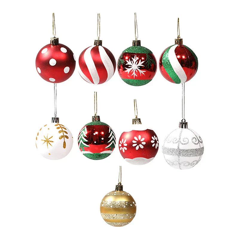Charming Décoration de Noël - Ensemble de 6 Boules de Noël Flocon de Neige Élégantes