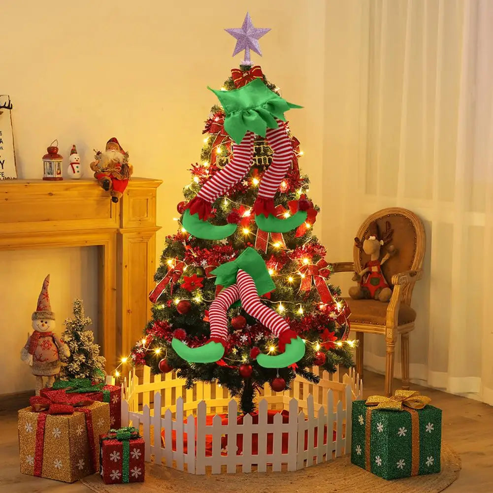 Elfie Legs – Décoration en Velours Envoûtante pour les Fêtes