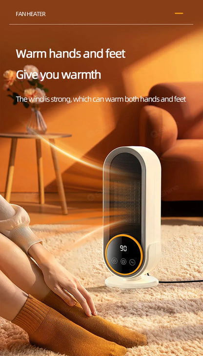 Chauffage portable, 1200 W, écran tactile, avec télécommande et minuteur