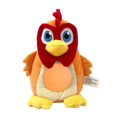 Floroux - Poule en peluche avec des mélodies douces et une lumière apaisante pour les bébés