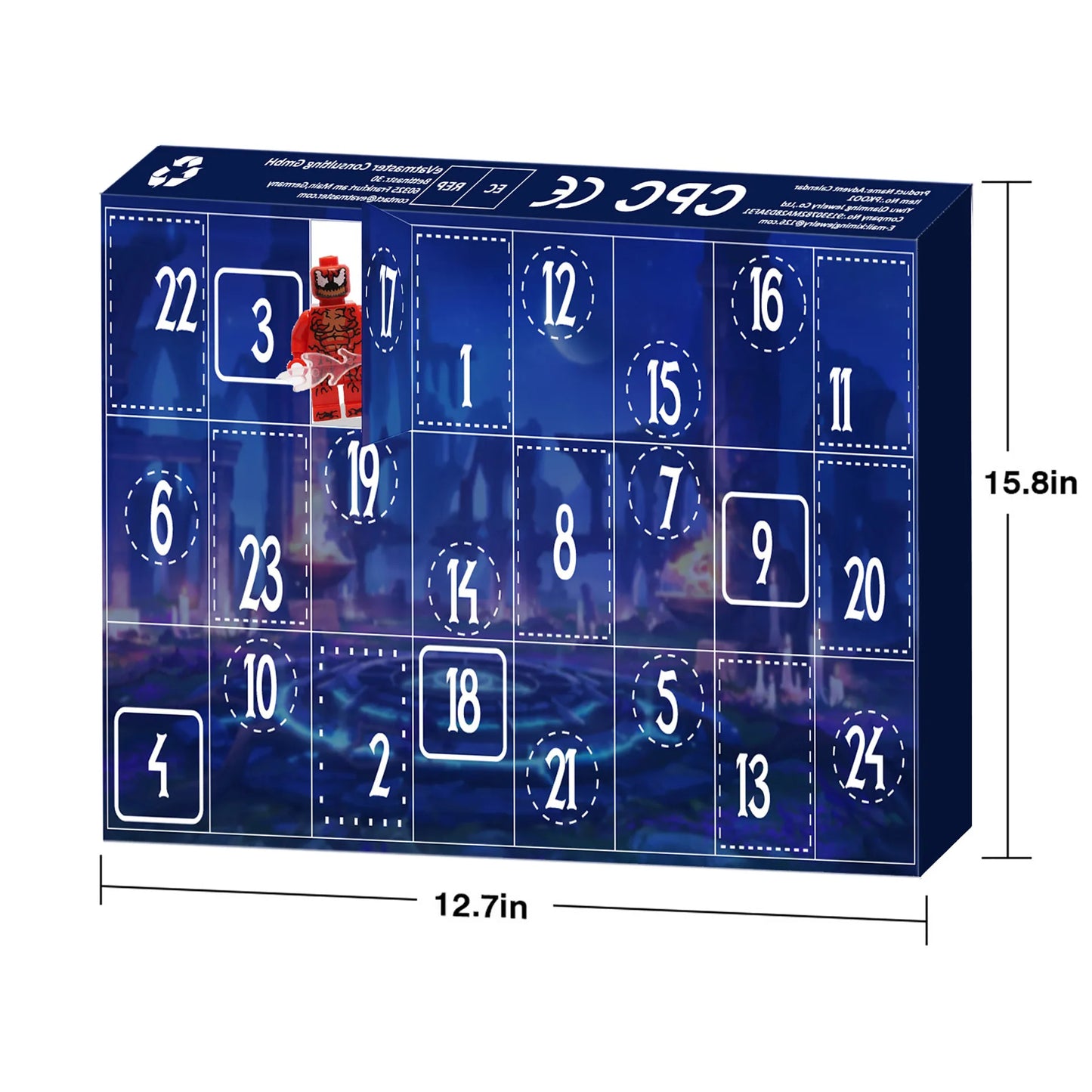 Calendrier de l'Avent de Noël 2024 pour enfants - 24 miniatures surprises des fêtes, cadeau de compte à rebours amusant