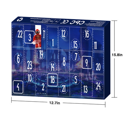 Calendrier de l'Avent de Noël 2024 pour enfants - 24 miniatures surprises des fêtes, cadeau de compte à rebours amusant