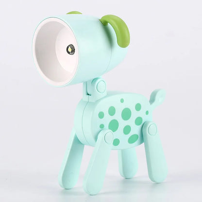 Floroux Cute LED Night Light | Mini Pet Design | Dog, Deer & Dinosaur | Foldable Table Lamp for Children's Room