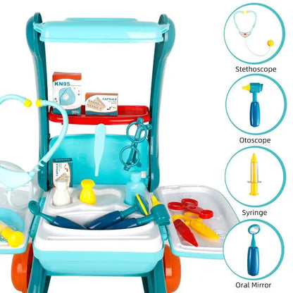 Ensemble de jeu de médecin pour tout-petits - Station médicale 2-en-1 et accessoires pour le plaisir du jeu de rôle