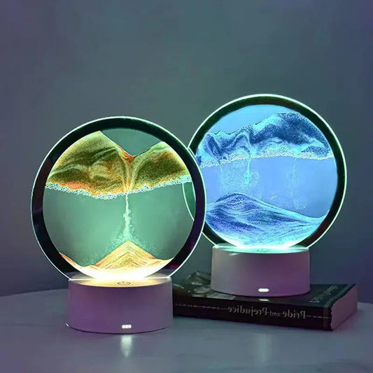 SableZen – Lampe à Sable Relaxante pour Décompression et Ambiance