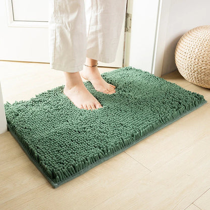 Tapis de bain en chenille de haute qualité, absorbant l'eau, antidérapant et lavable