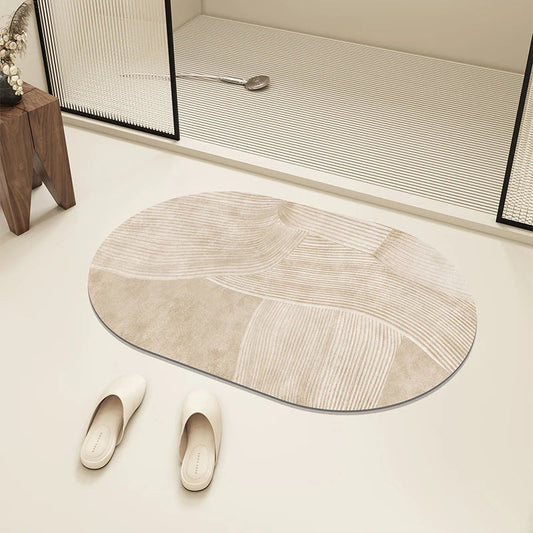 Tapis de bain absorbant antidérapant tapis élégant minimaliste pour la salle de bain et les toilettes